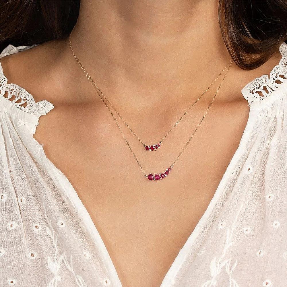 Curved Cherry Beads Necklace