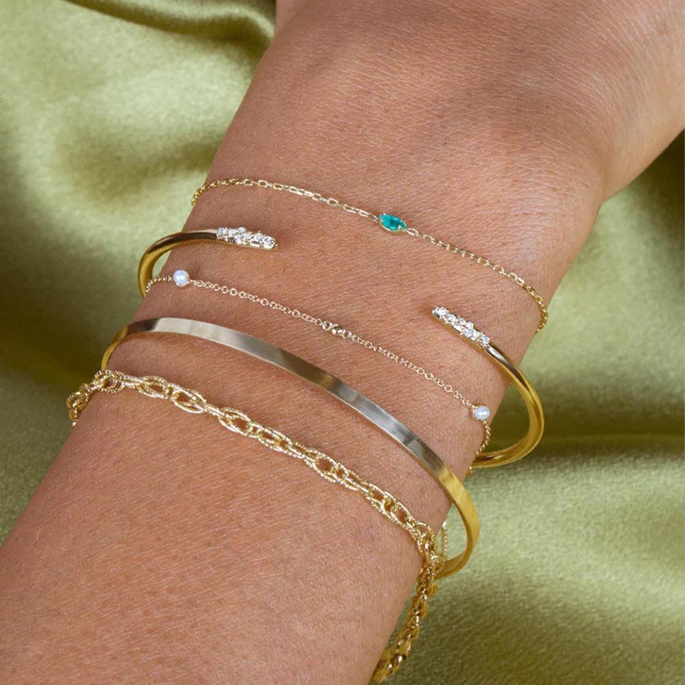 Green Cubic Bracelet