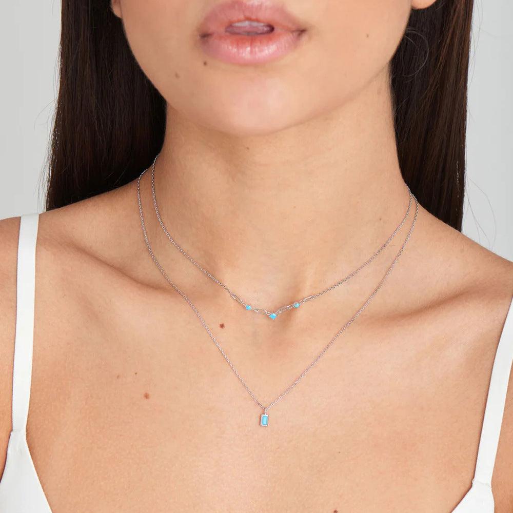 Rectangle Turquoise Necklace