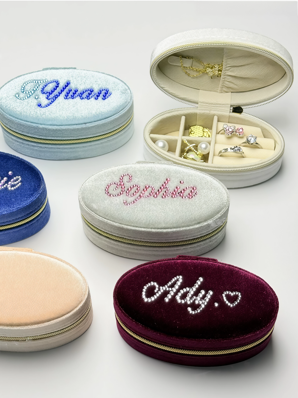 Personalized Velvet Jewelry Box