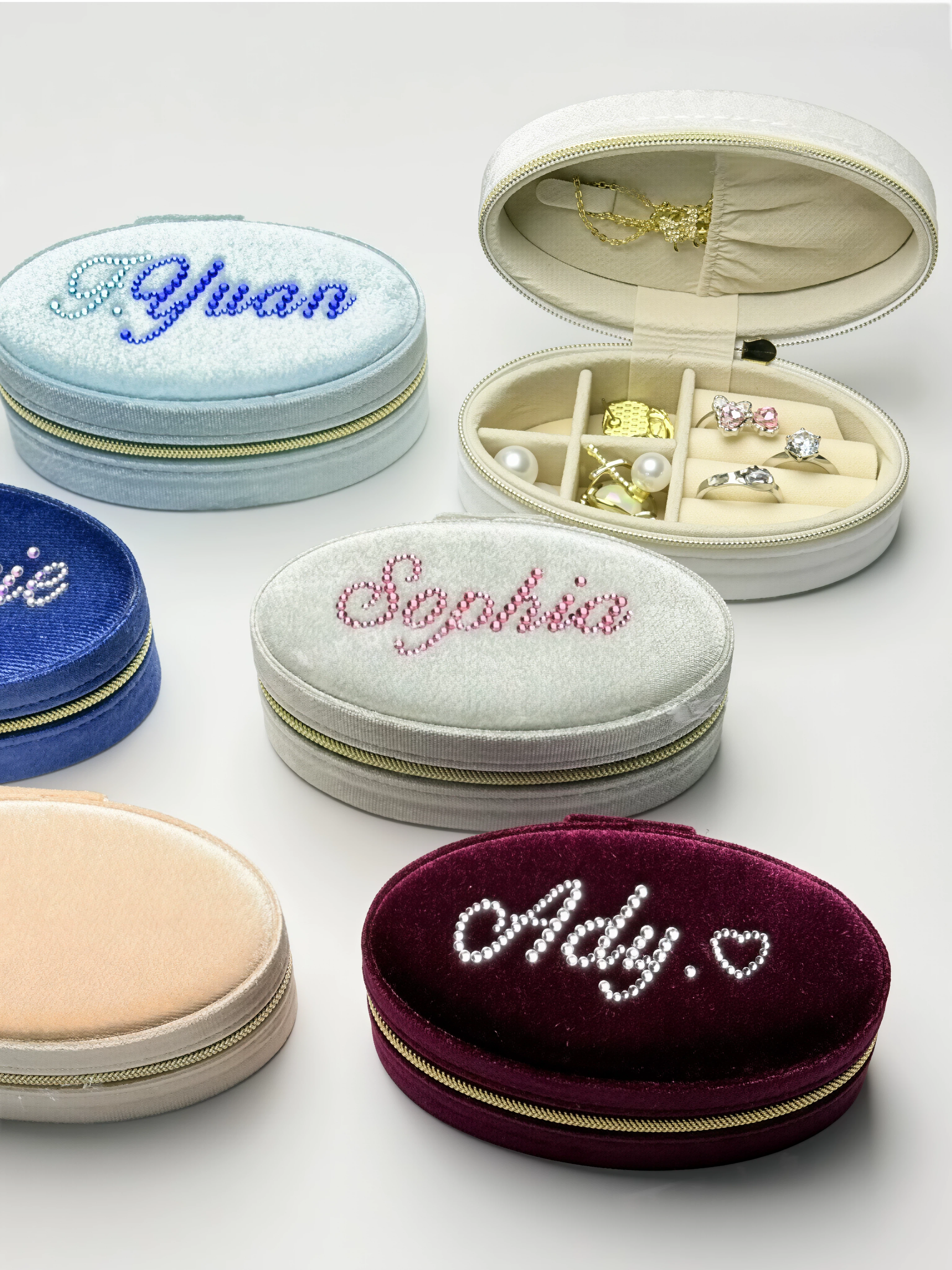 Personalized Velvet Jewelry Box