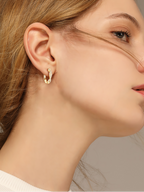 Inez Moissanite Hoops