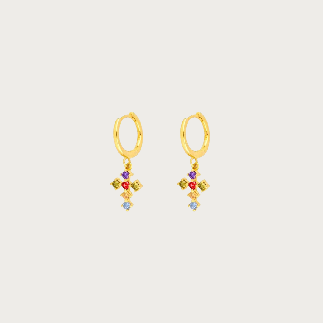 Vivid Cross Earrings