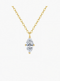 Diana marquise cut moissanite pendant necklace in S925 sterling silver, alternate view 5