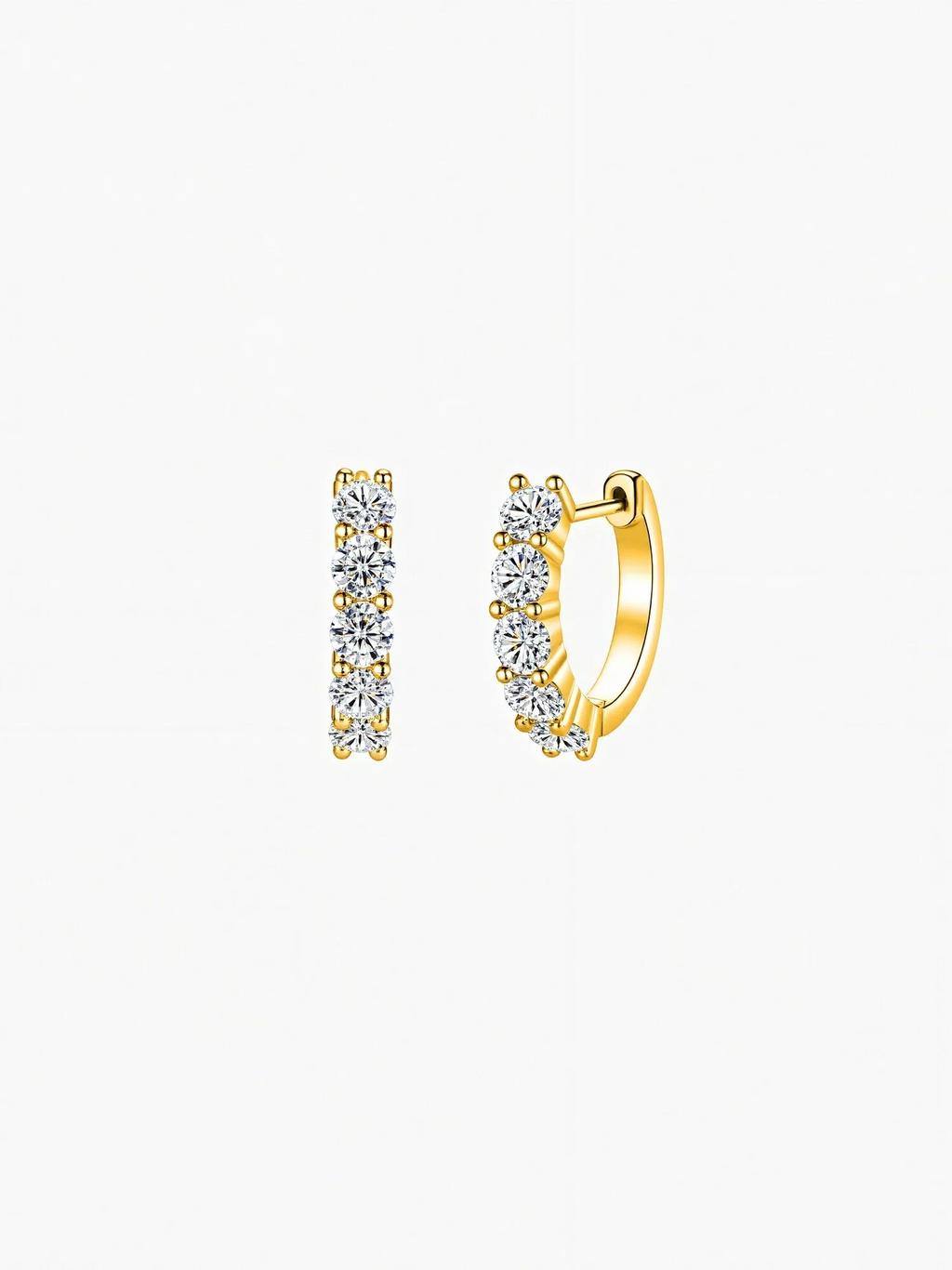 Dehors Mini Moissanite Hoops