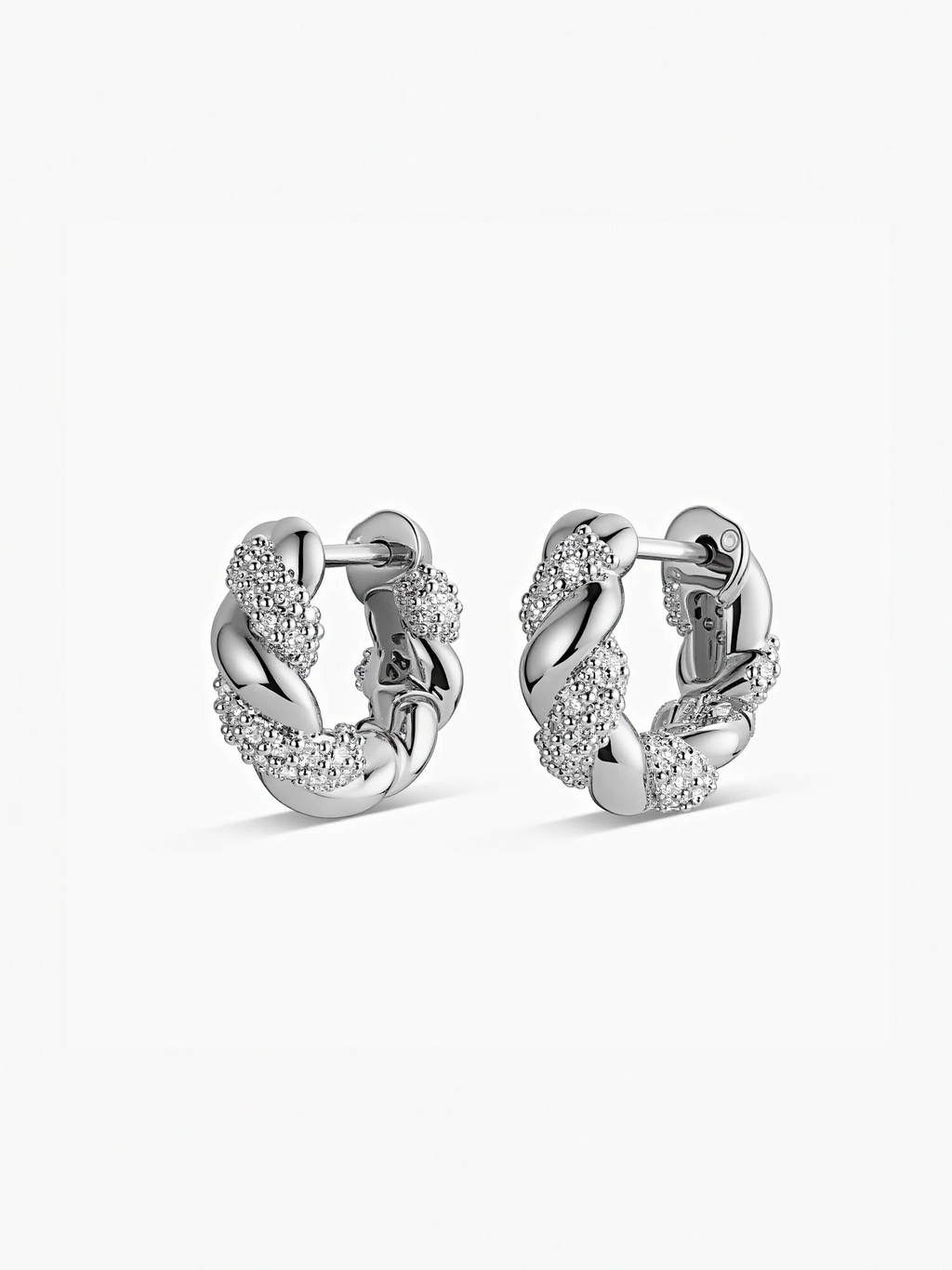 Intertwined Moissanite Hoops