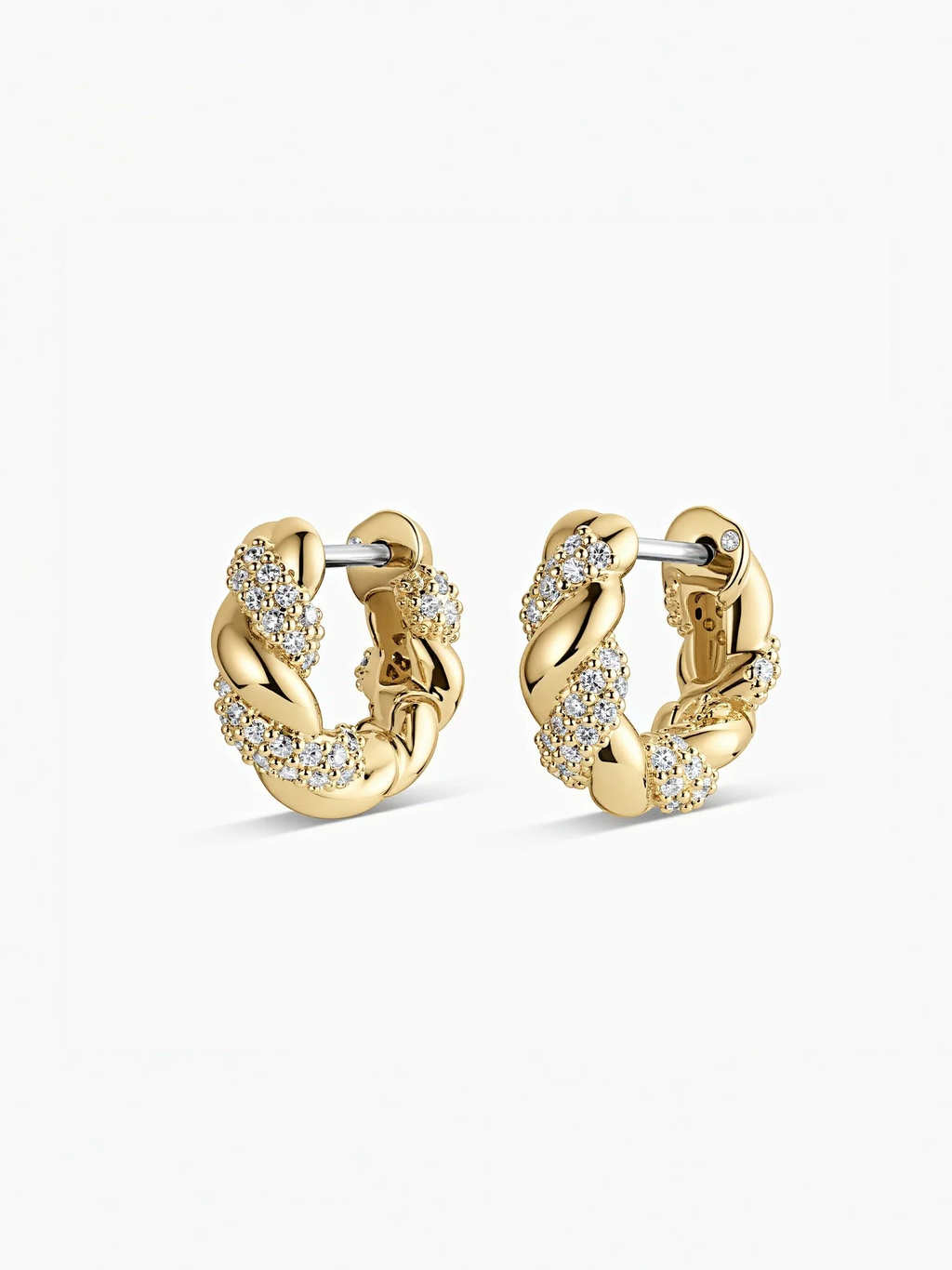 Intertwined Moissanite Hoops