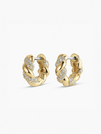 Intertwined Moissanite Hoops
