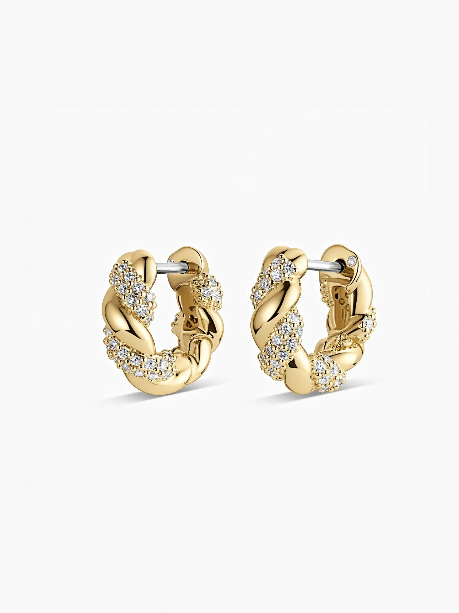 Intertwined Moissanite Hoops