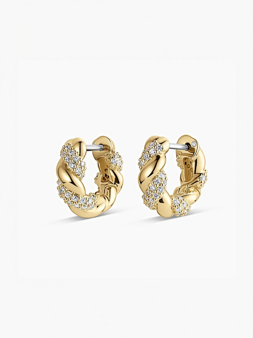 Intertwined Moissanite Hoops