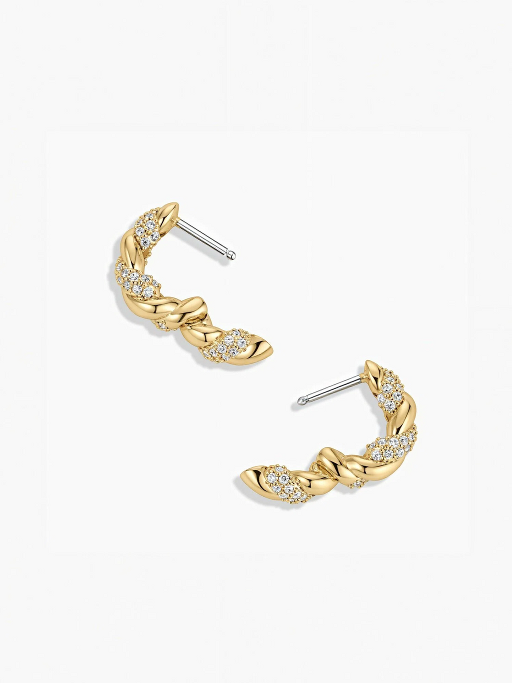 Intertwined Moissanite Hoops
