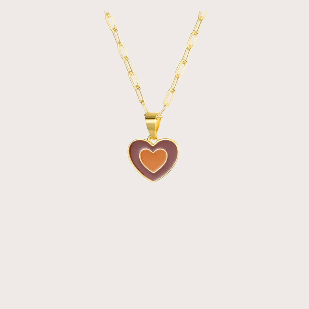 Espresso Heart Necklace