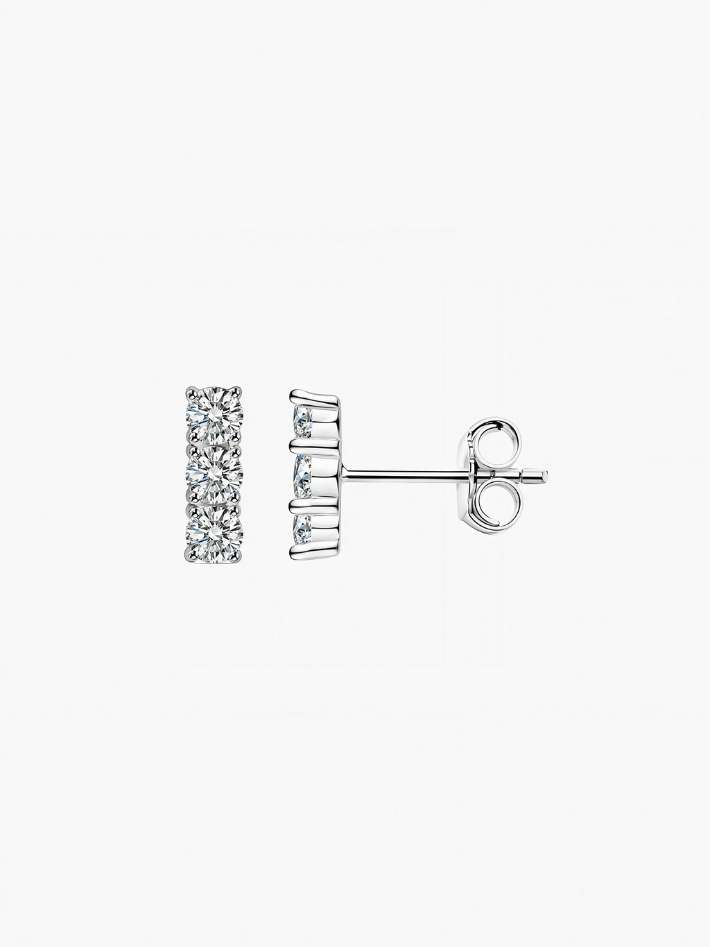 One Way Moissanite Studs