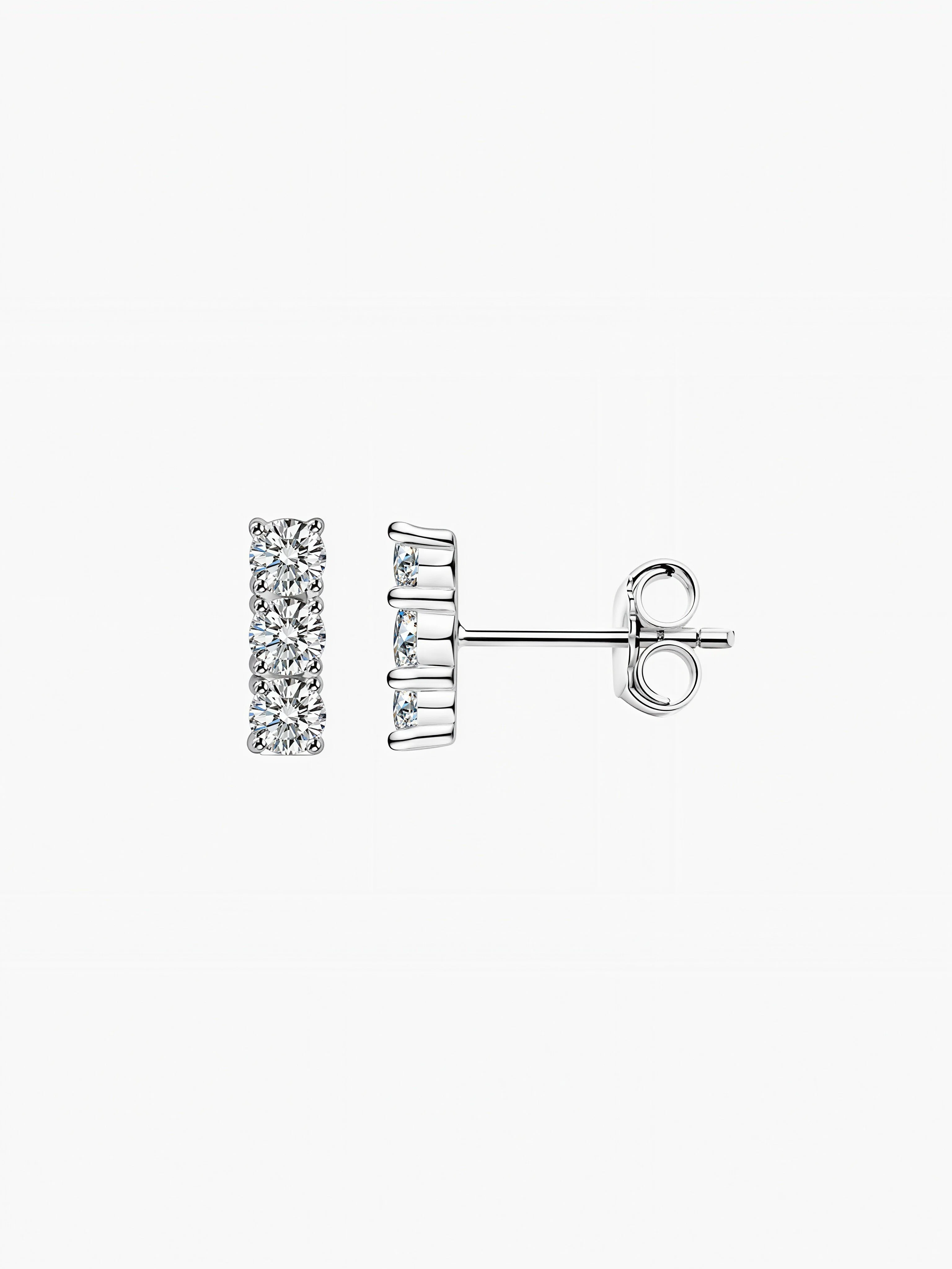 One Way Moissanite Studs