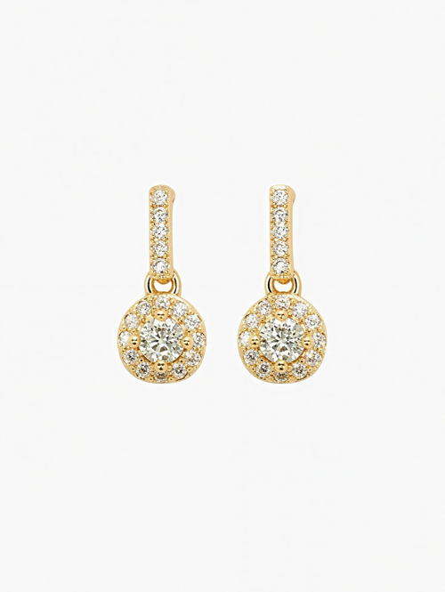 Veya moissanite cluster earrings in S925 sterling silver