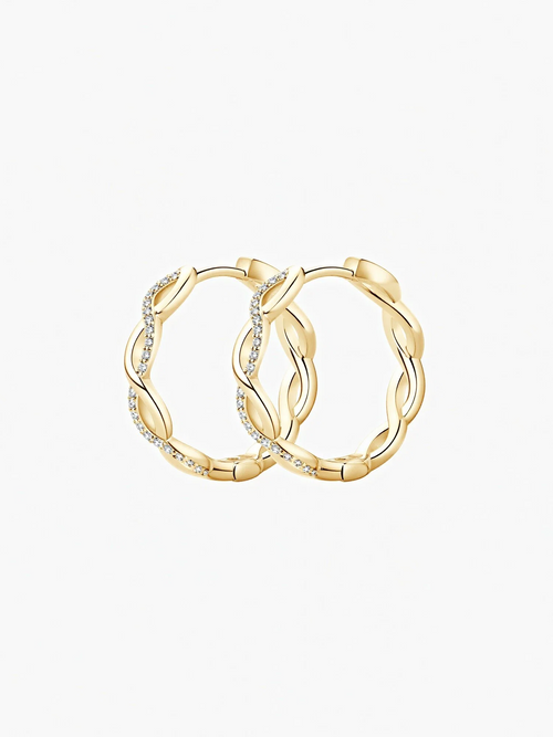 Savigne moissanite hoop earrings in S925 sterling silver