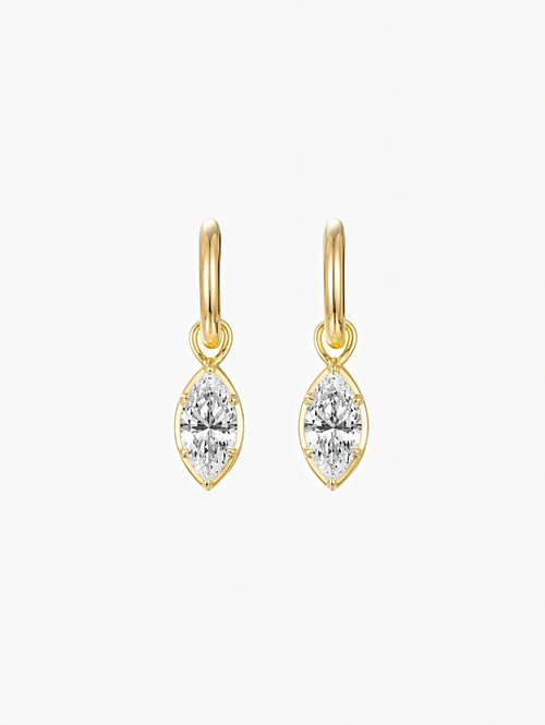 Valia moissanite drop earrings in S925 sterling silver