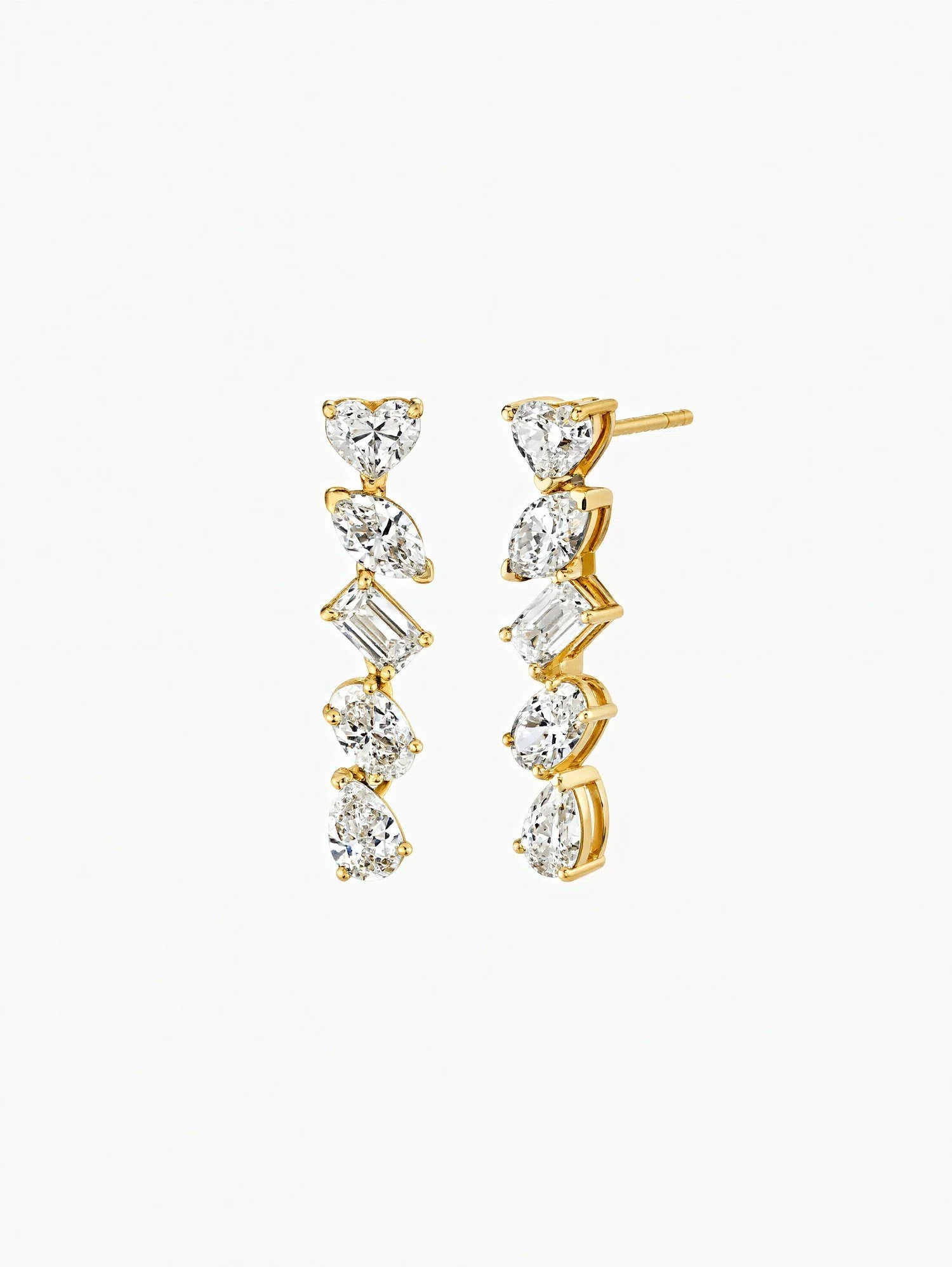 Violette Moissanite Drop Earrings