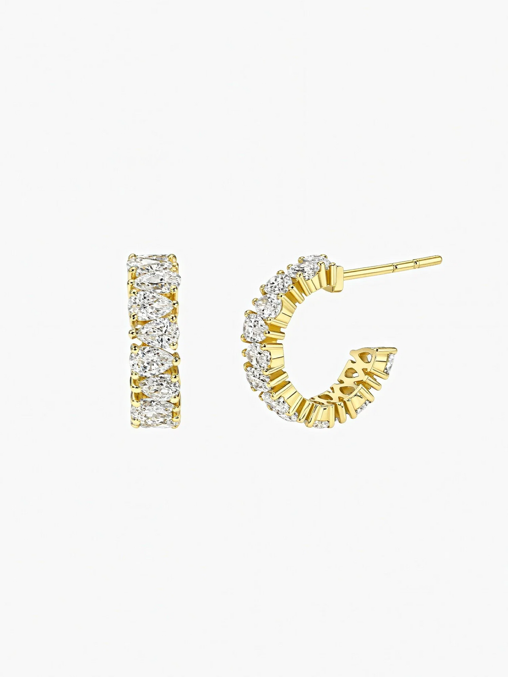 Alina Moissanite Hoops