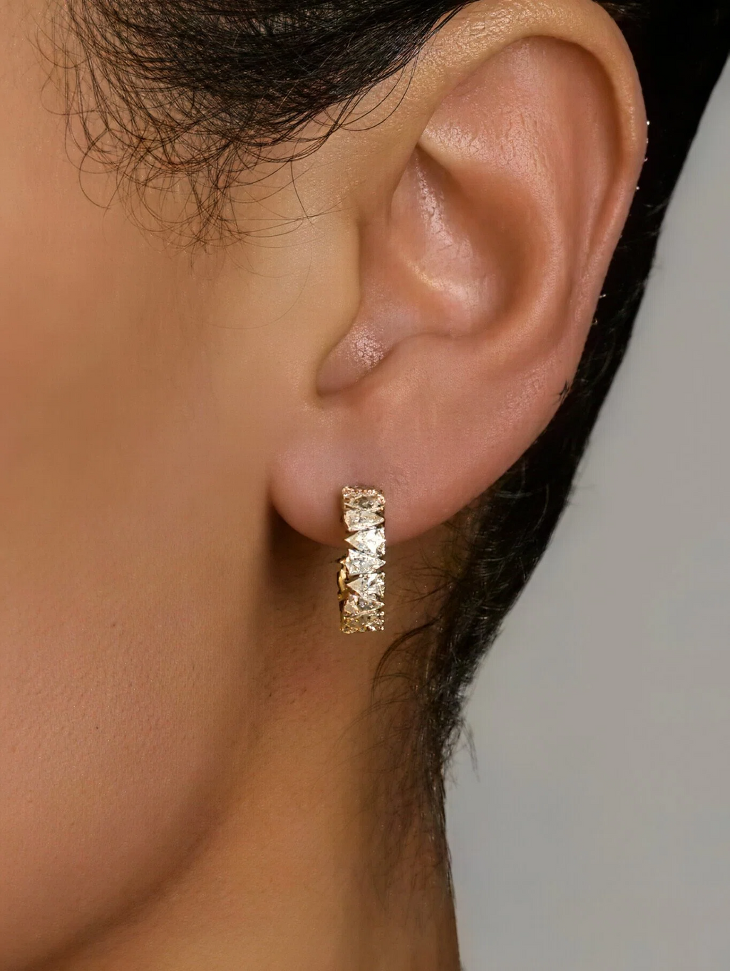 Alina Moissanite Hoops