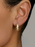 Alina Moissanite Hoops