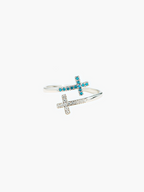 Blue Offset Ring