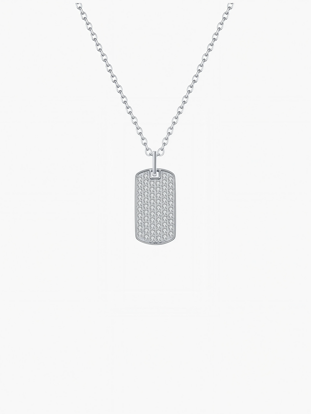 Tag Moissanite Necklace