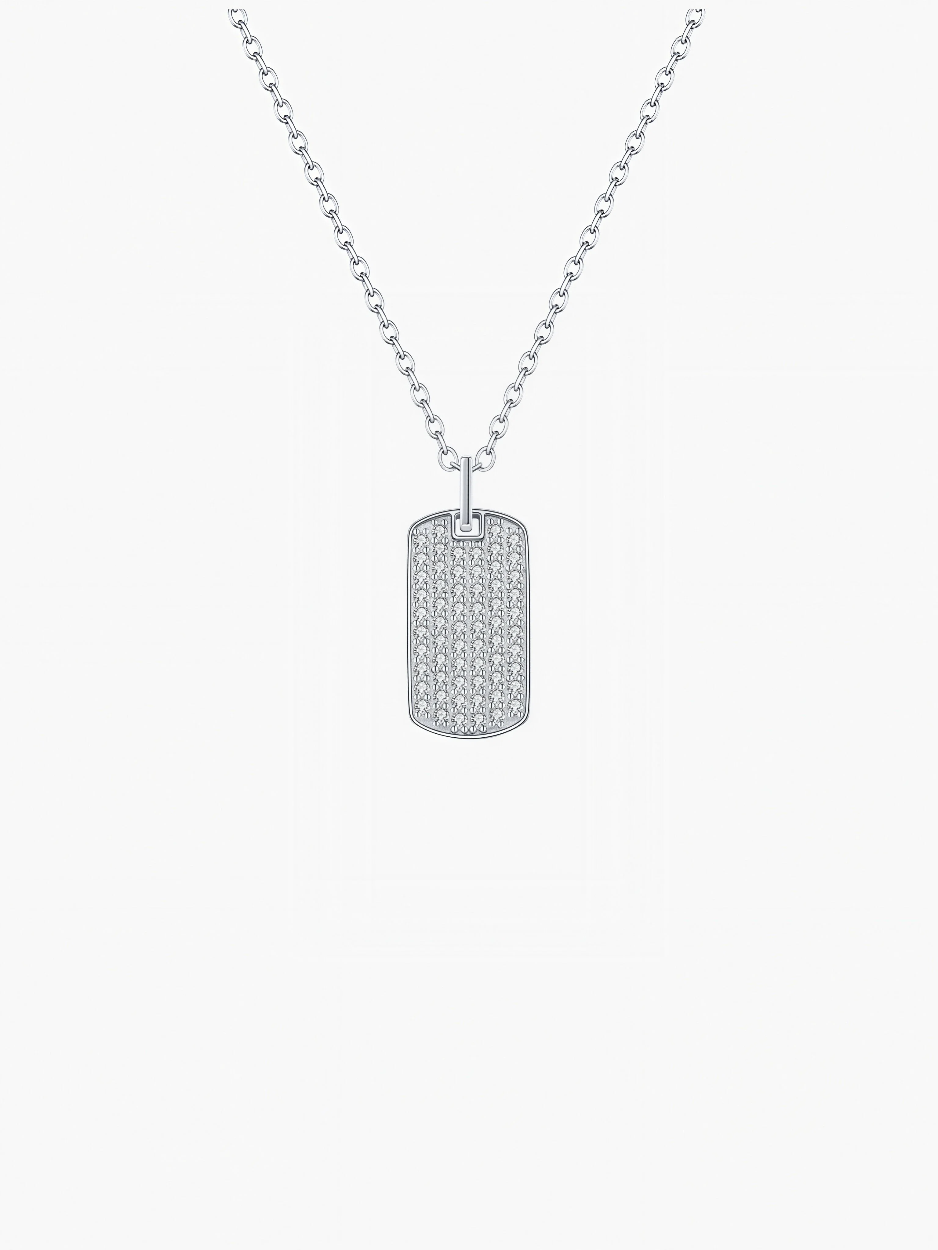 Tag Moissanite Necklace