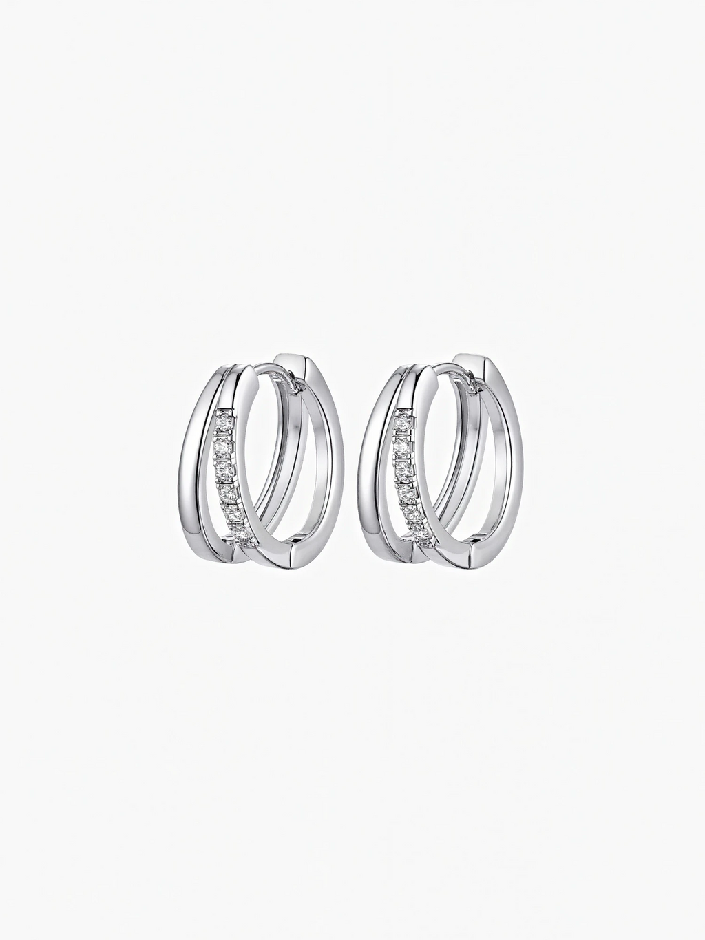 Evia Moissanite Hoops