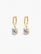 Nori linear moissanite drop earrings in S925 sterling silver