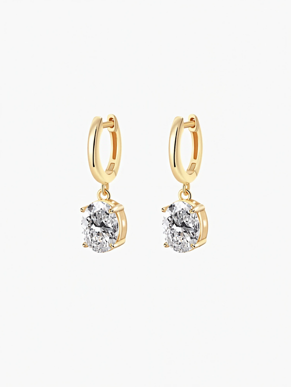 Nori linear moissanite drop earrings in S925 sterling silver