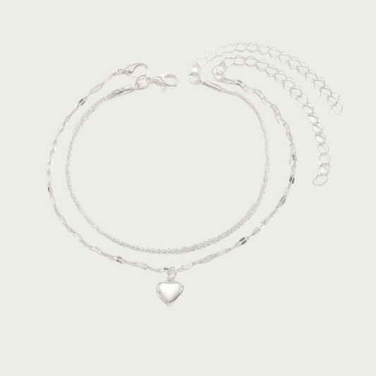 Love Code Anklet Set