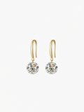 Yara round cut moissanite hook drop earrings in S925 sterling silver