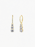 Margaux long moissanite drop earrings in S925 sterling silver