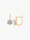 Auri round cut moissanite huggie earrings in S925 sterling silver