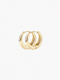 Ema pavé moissanite huggie hoop earrings in S925 sterling silver