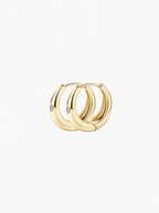 Ema pavé moissanite huggie hoop earrings in S925 sterling silver