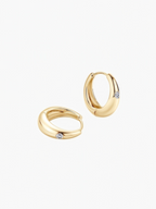 Ema pavé moissanite huggie hoop earrings in S925 sterling silver, alternate view 3