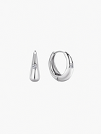 Ema pavé moissanite huggie hoop earrings in S925 sterling silver, alternate view 2