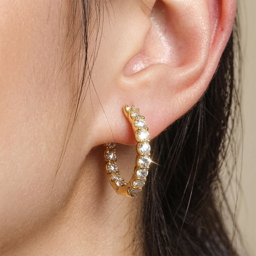 Avielle Moissanite Hoops