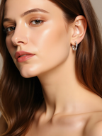 Inez Moissanite Hoops