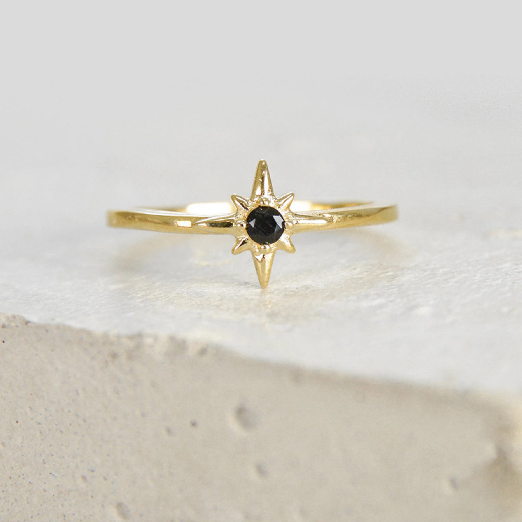 Midnight Sunburst Ring