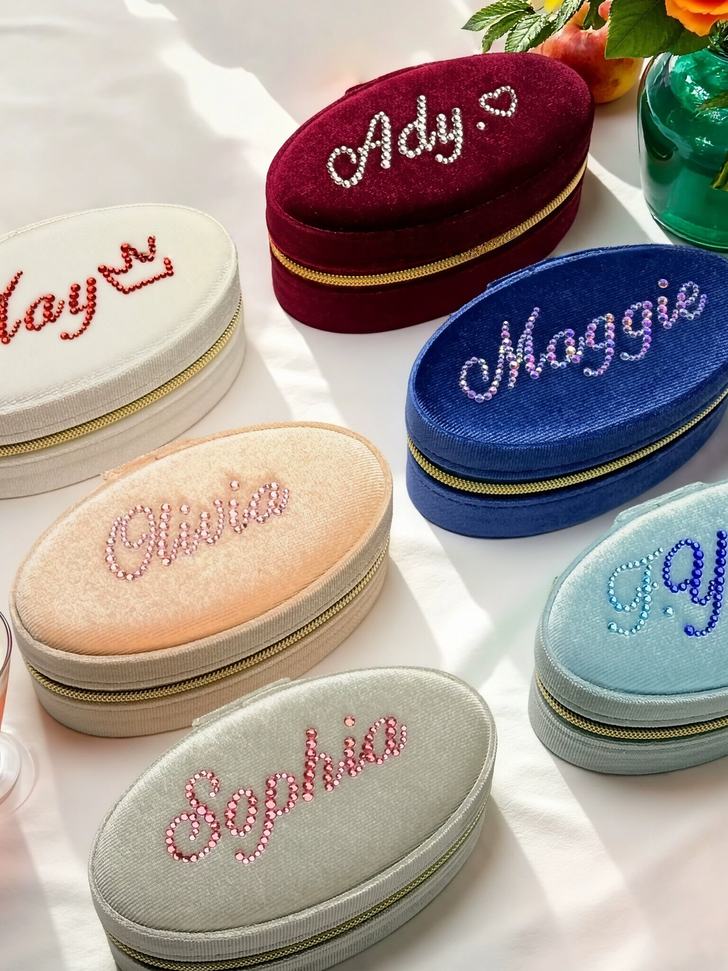 Personalized Velvet Jewelry Box