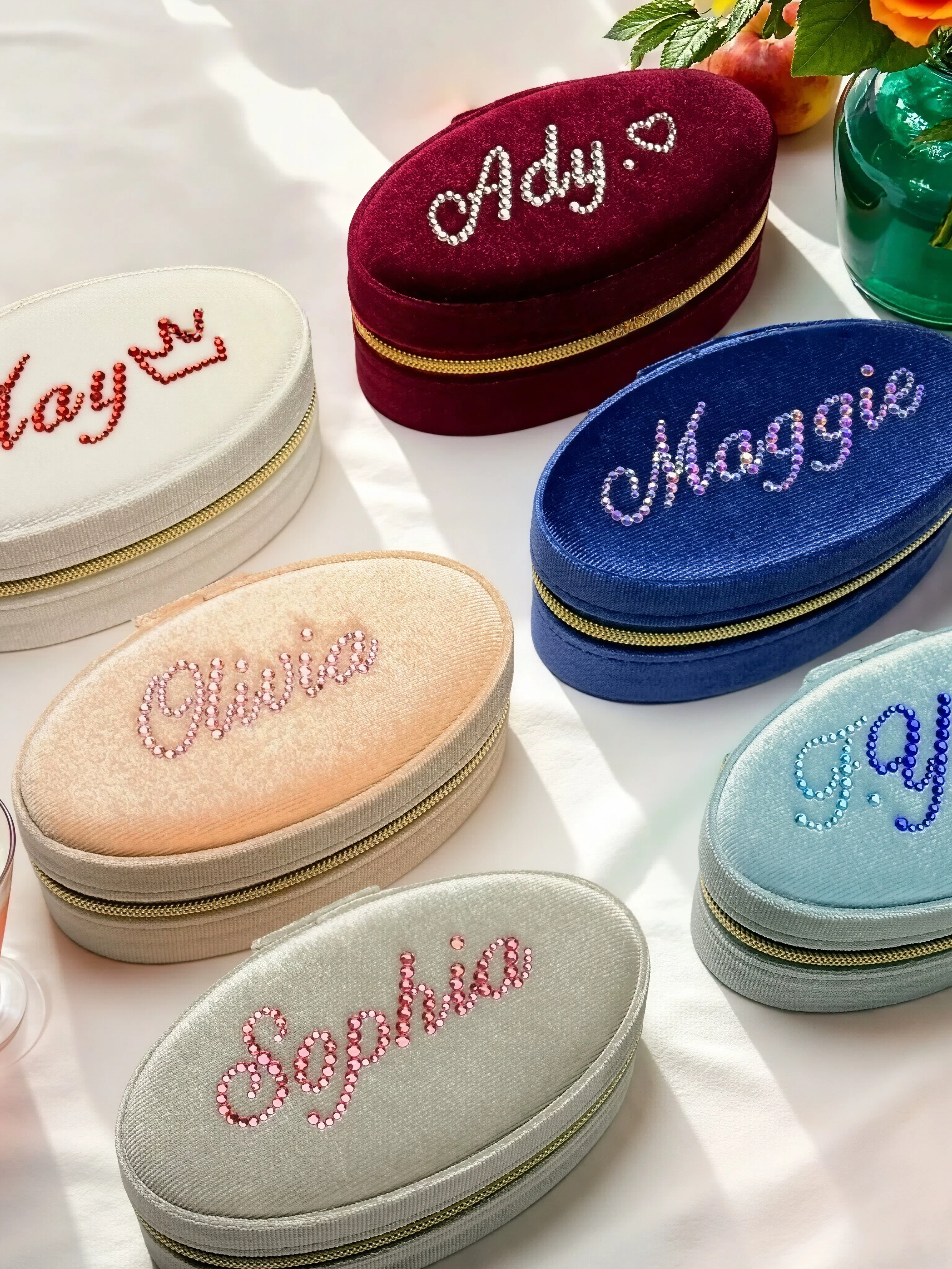 Personalized Velvet Jewelry Box