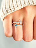 Blue Offset Ring