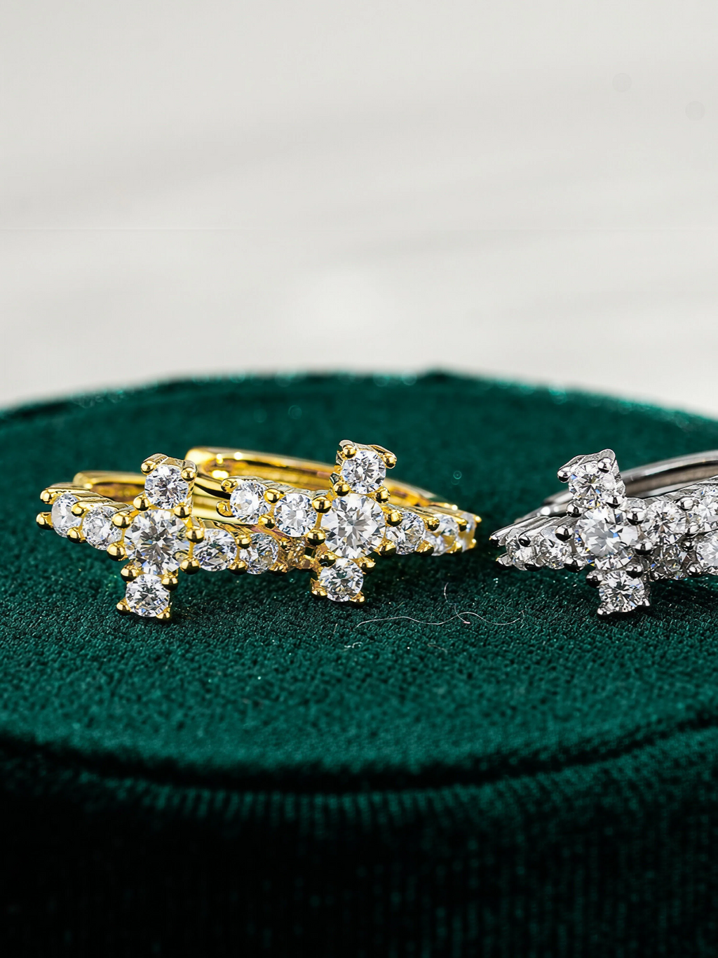 Faith Moissanite Hoops