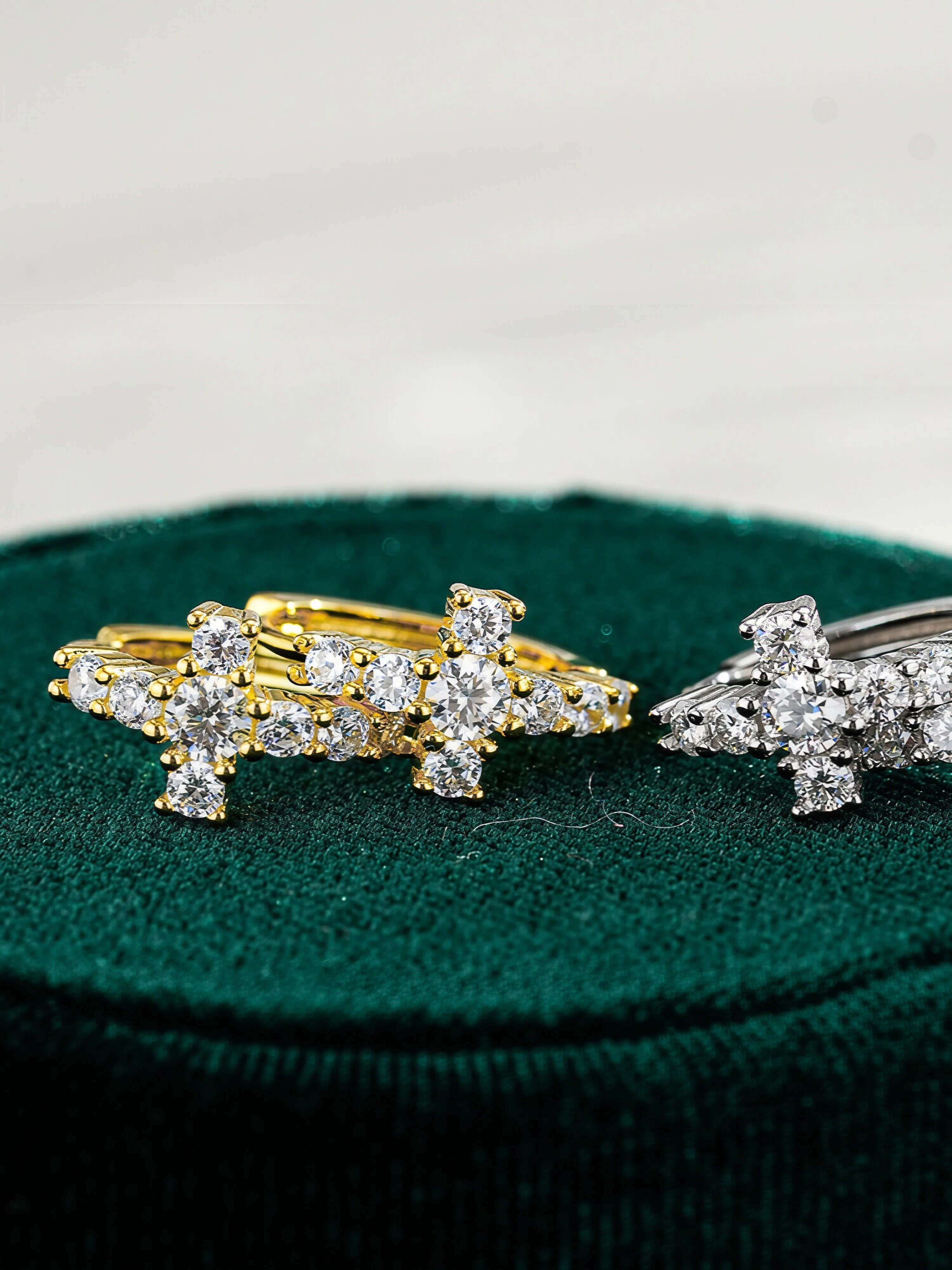 Faith Moissanite Hoops