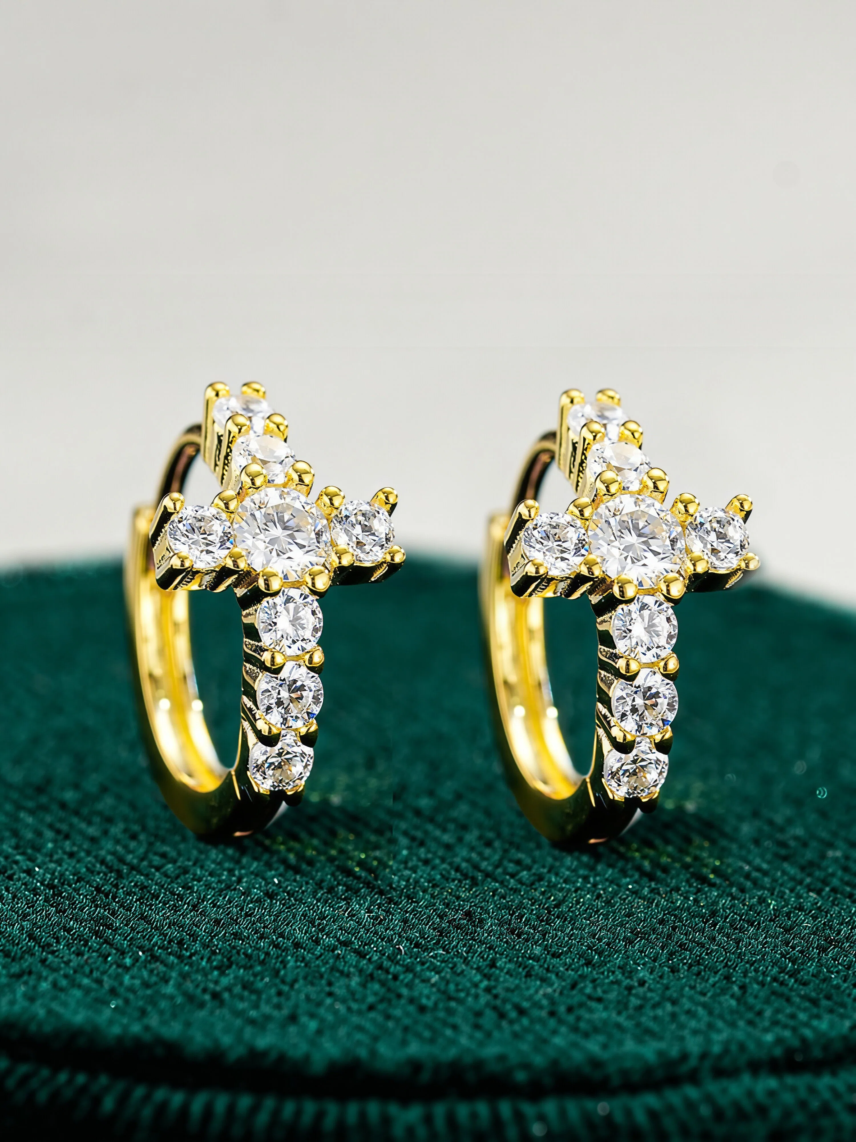 Faith Moissanite Hoops