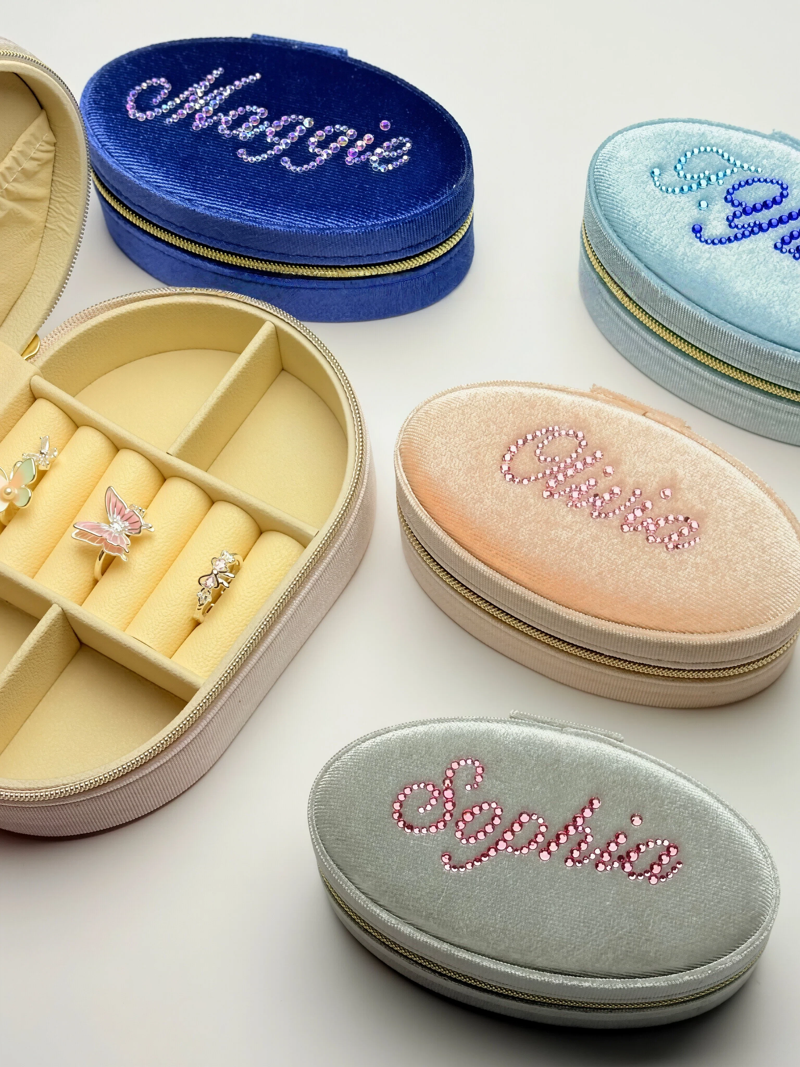 Personalized Velvet Jewelry Box