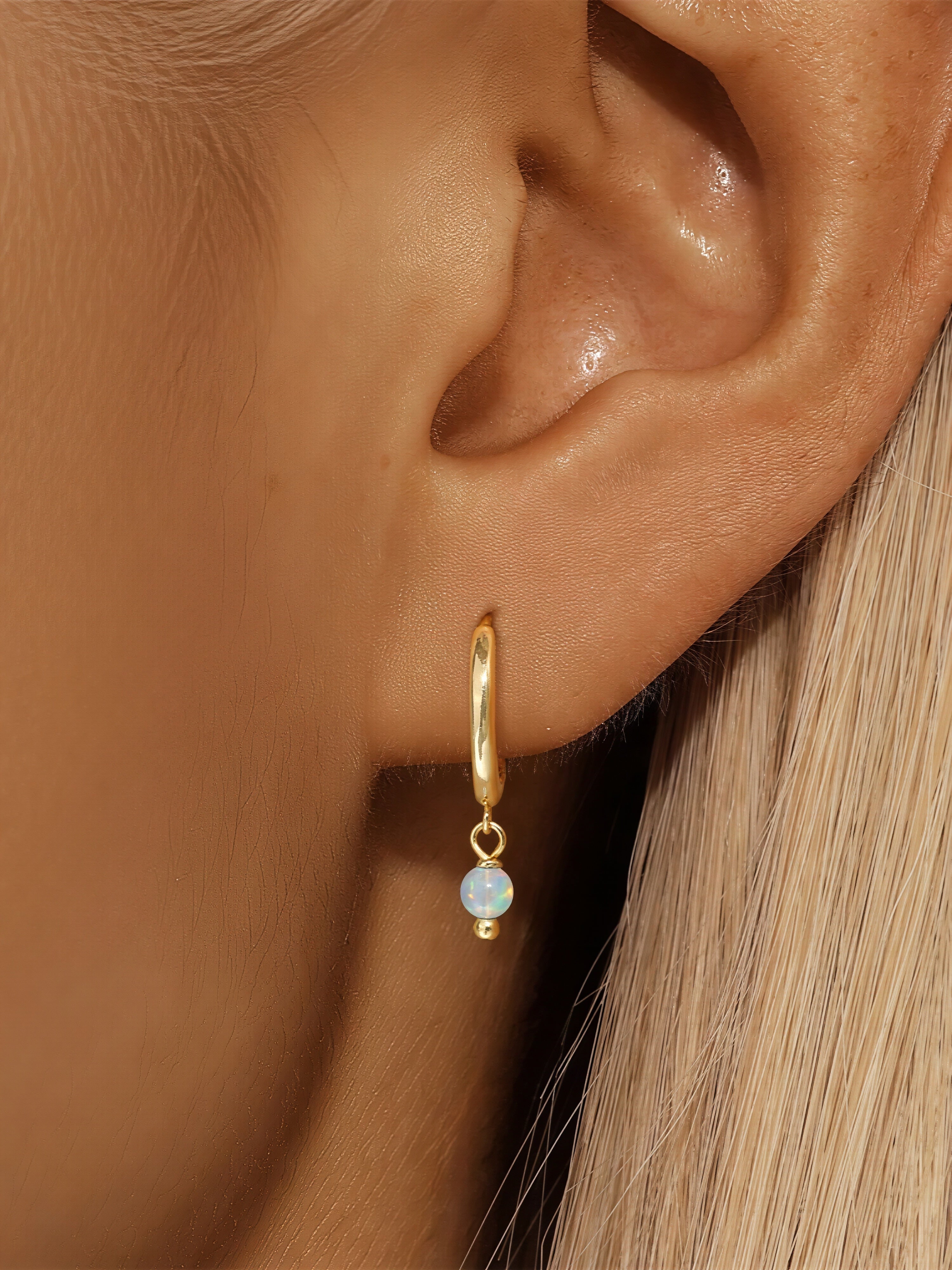 Cloud Opal Hoops